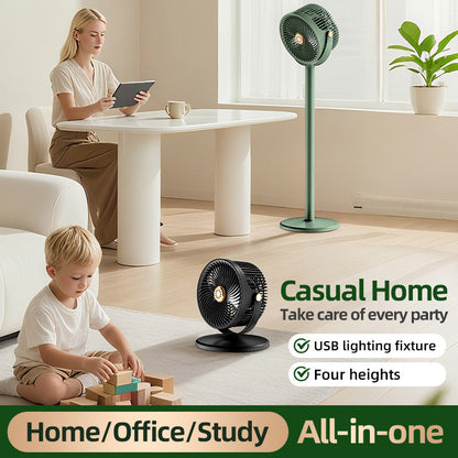 Unisex Solar-Powered Multi-Functional Floor Fan Bowlift