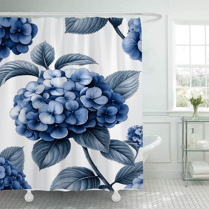 Floral Hydrangea Pattern Shower Curtain