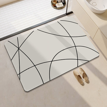 Artistic Cat-Themed Bath Mat Acalora