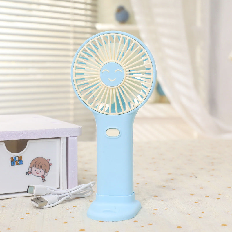 Women's Portable Handheld Fan with Ergonomic Shape and USB Charging Function Karnz
