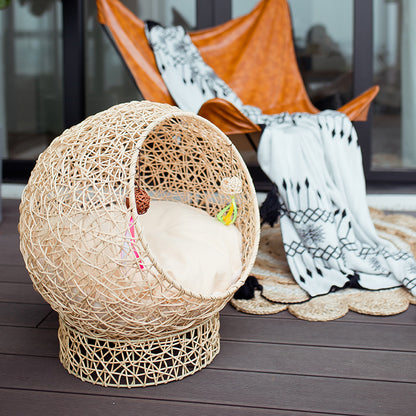 Beef Cat Bed Made of Rattan Acalora
