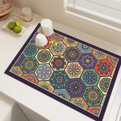 Playful Textured Kitchen Mat Acalora