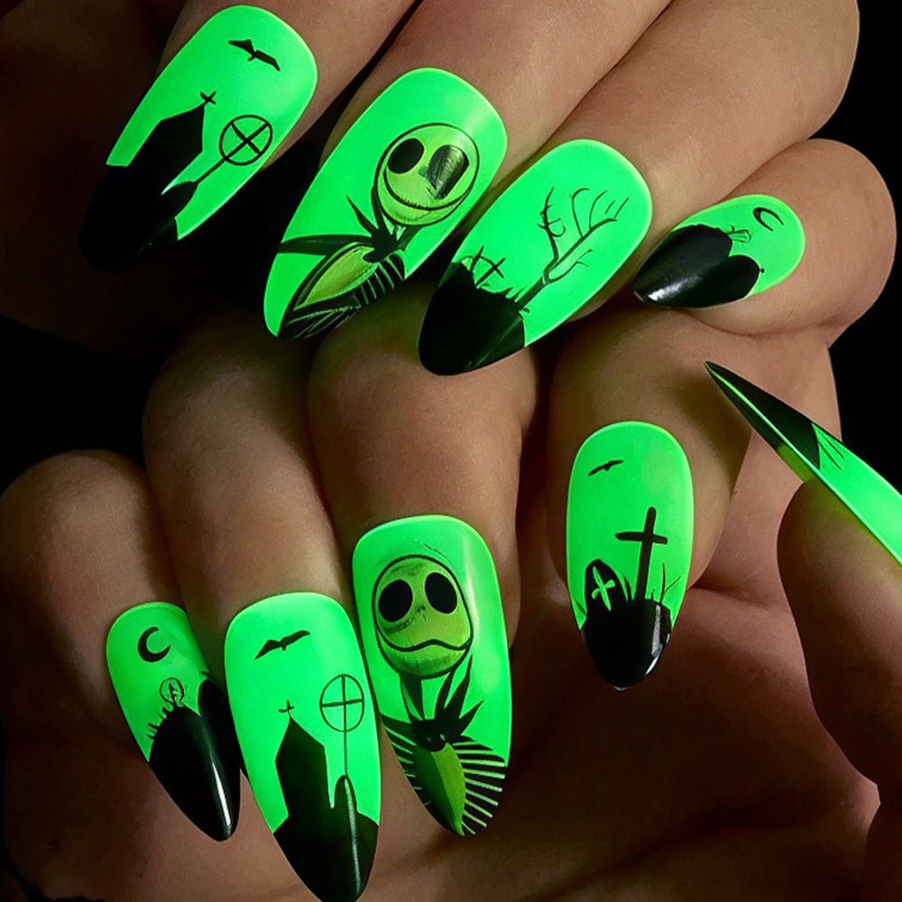 Glow-in-the-Dark Nail Art Acalora