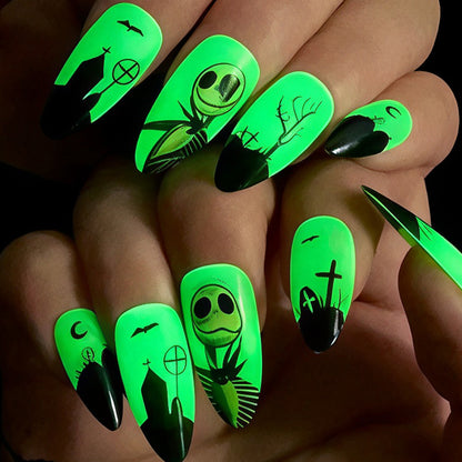 Glow-in-the-Dark Nail Art Acalora
