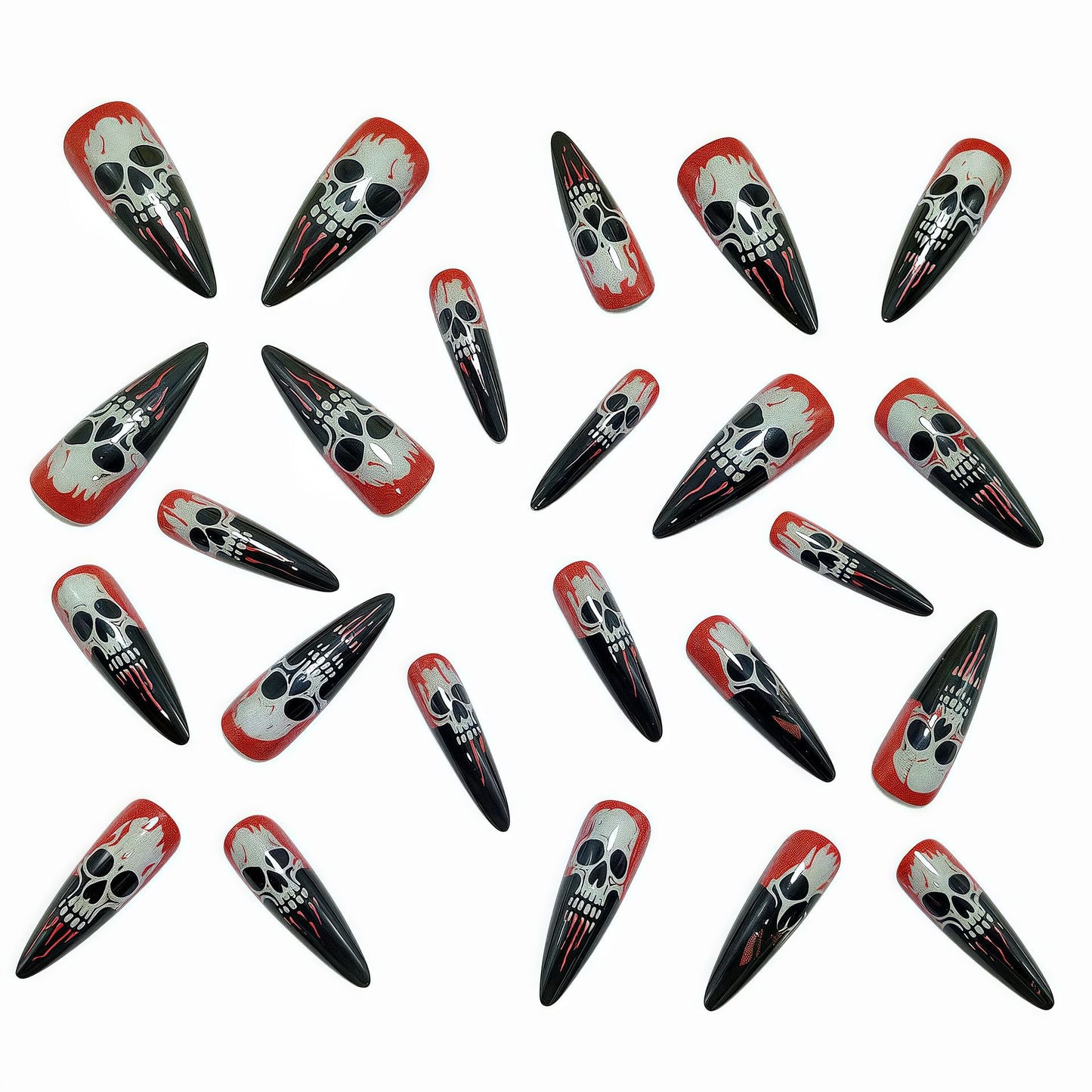 Halloween themed artificial nails Acalora