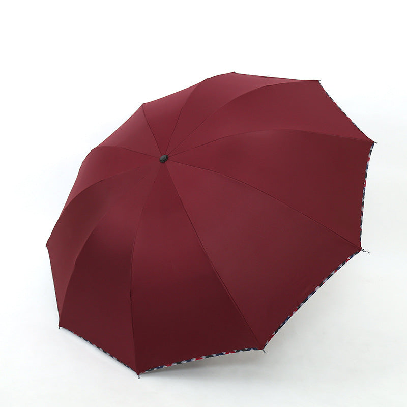 Ladies' umbrella with durable wind protection system Bowlift