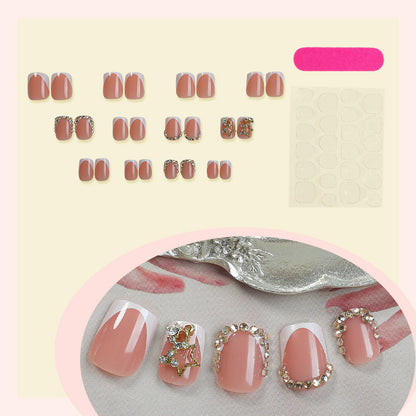 Premium Floral Embellished Press-On Nail Set Acalora
