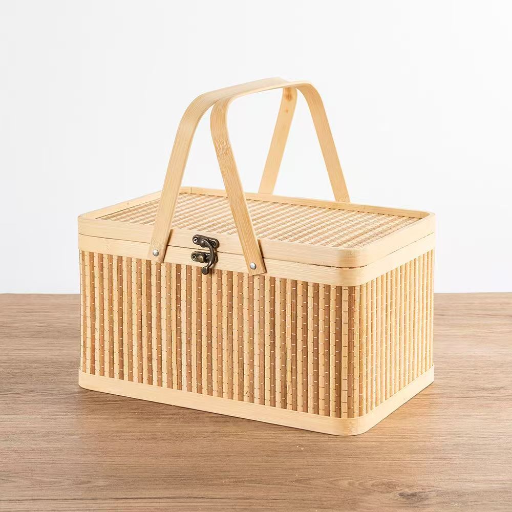 Practical Storage Basket Made of Rattan Acalora