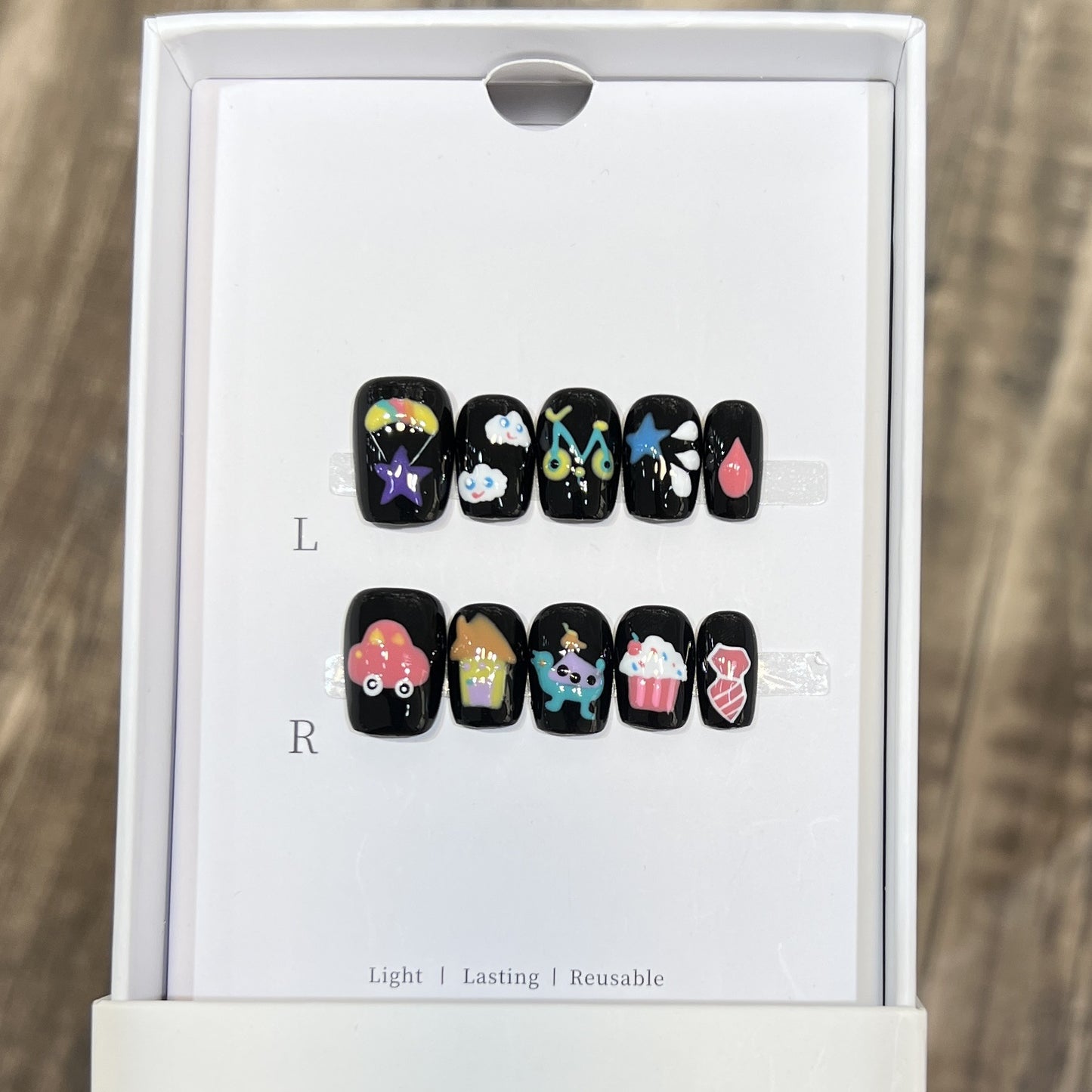 Whimsical Cartoon-Themed Press-On Nail Set Acalora