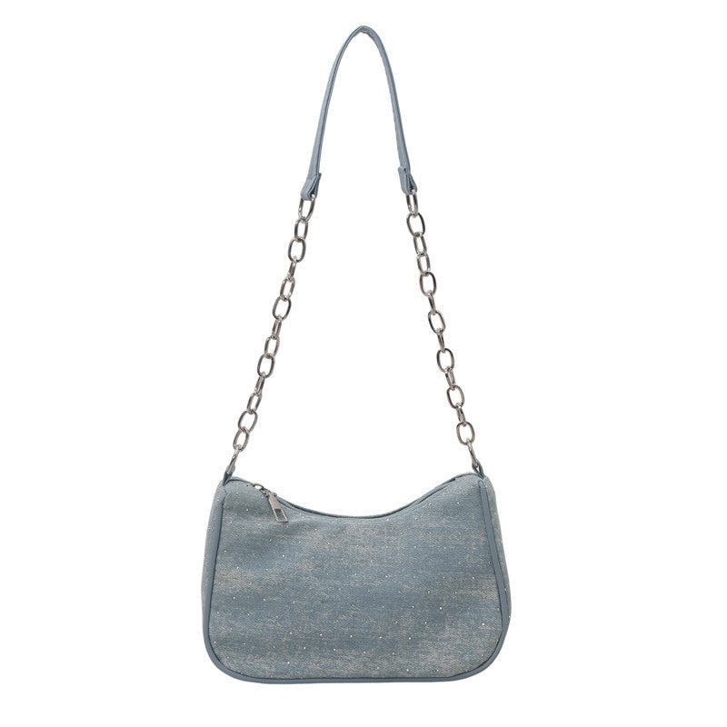 Vintage-Inspired Denim Hobo Bag Acalora