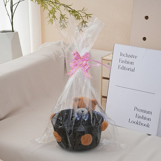 Cozy storage basket with bear motif Acalora