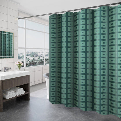 Modern Geometric Shower Curtain