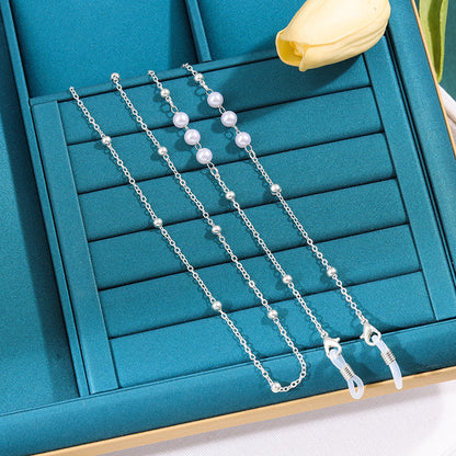 Elegant Pearl Eyewear Holder Chain Acalora
