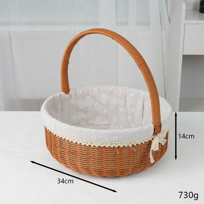 Decorative Round Woven Basket Acalora