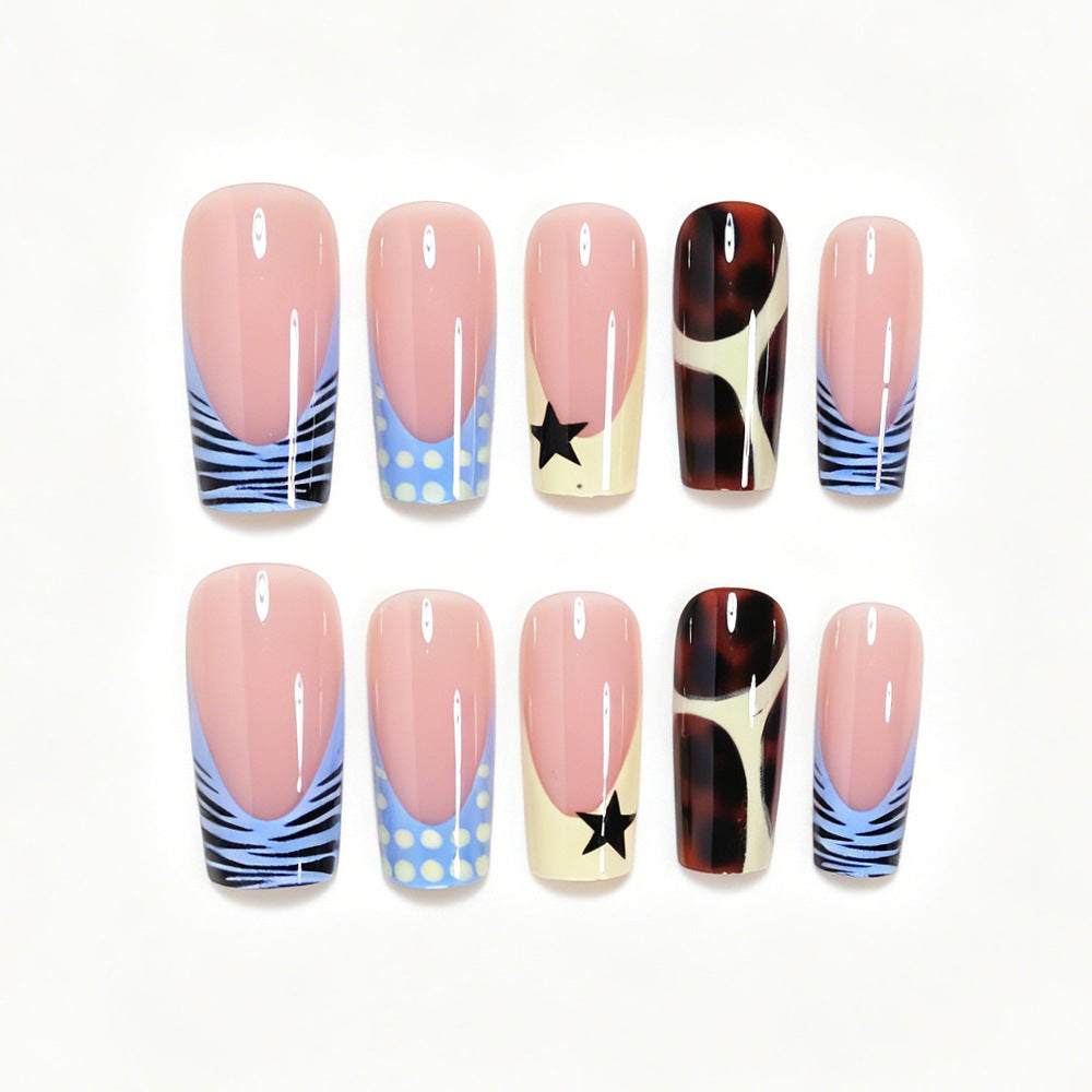 Creative Patterned Press-On Nail Set Acalora