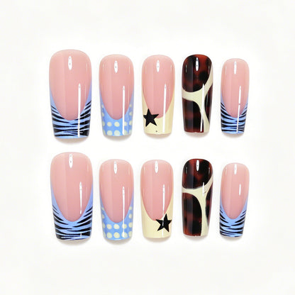 Creative Patterned Press-On Nail Set Acalora