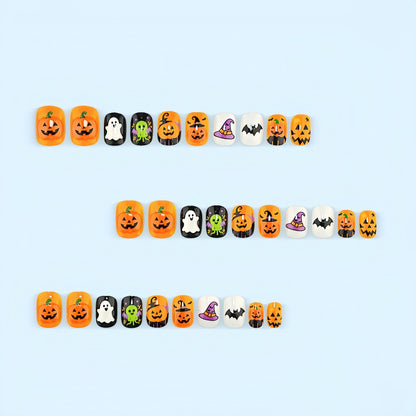 Artificial nails with spooky Halloween designs Acalora
