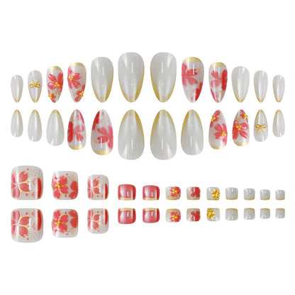 Floral Design Gel Nail Art Acalora