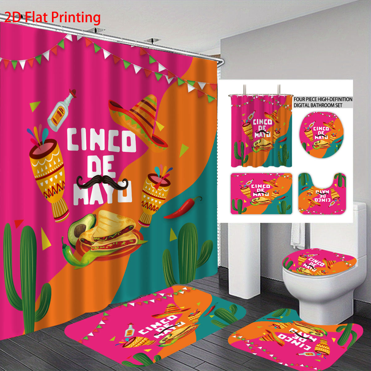 Cinco de Mayo-Themed Complete Bathroom Set
