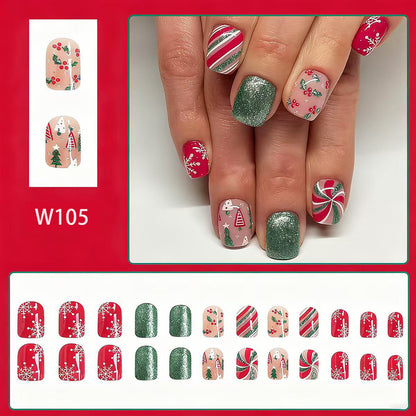 Artificial nail set with festive Christmas design and creative motifs Acalora 1788236745
