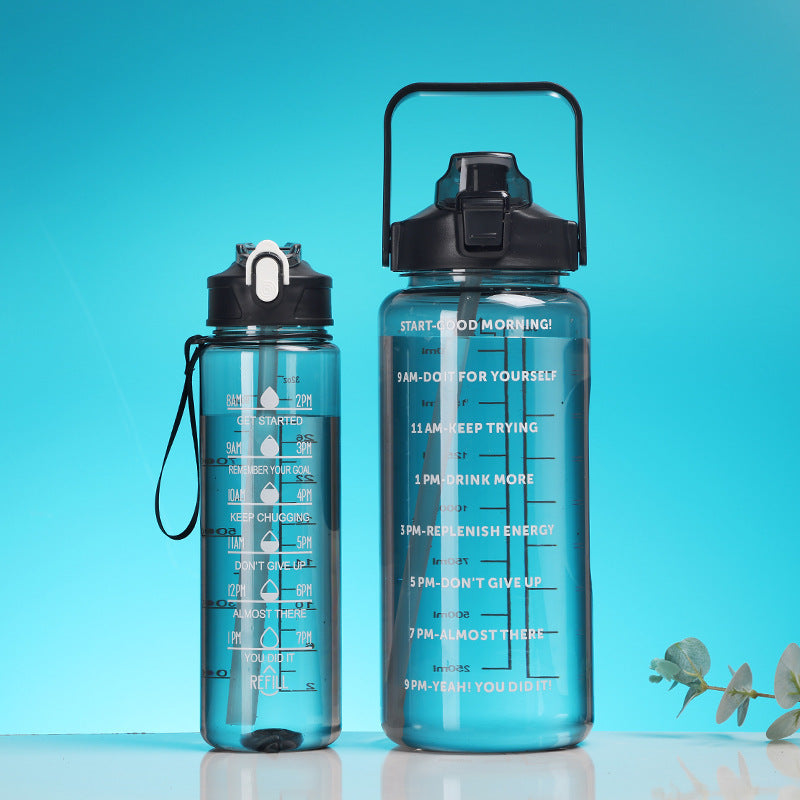 Women's motivation water bottle with integrated time markings and ergonomic design Kalsten