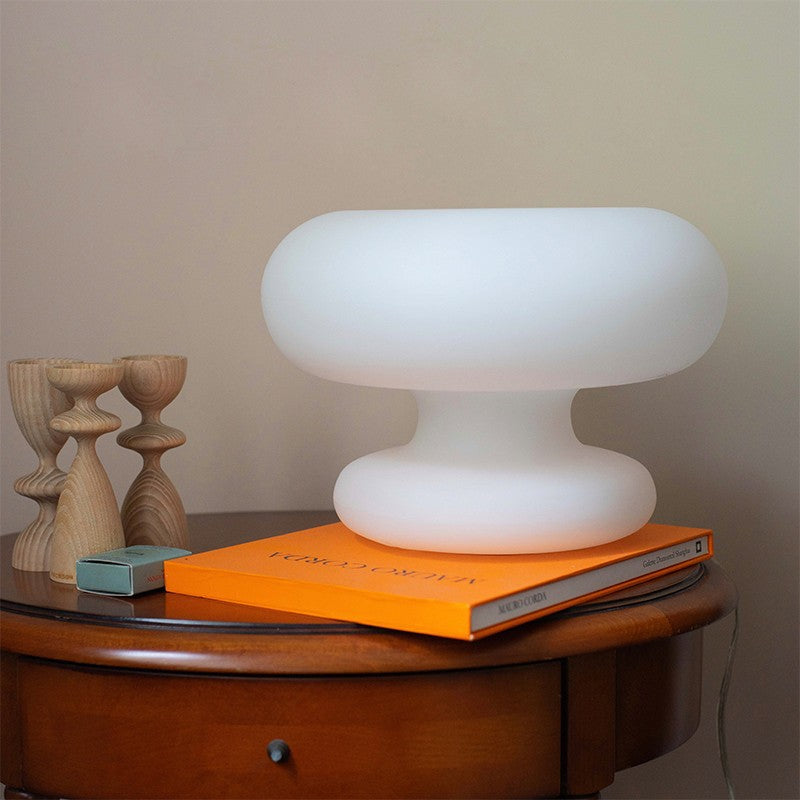Modern Glass Table Lamp with Soft Illumination