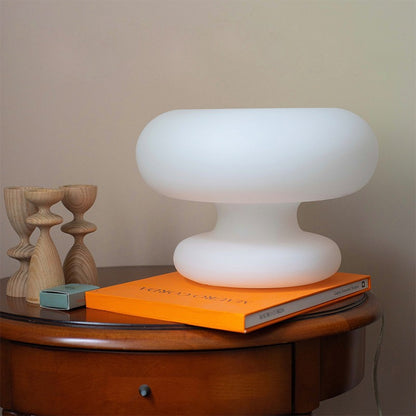 Modern Glass Table Lamp with Soft Illumination