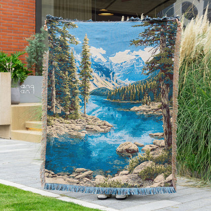 Artistic Scenic Landscape Throw Blanket
