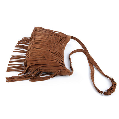 Stylish Fringe Suede Crossbody Bag Acalora