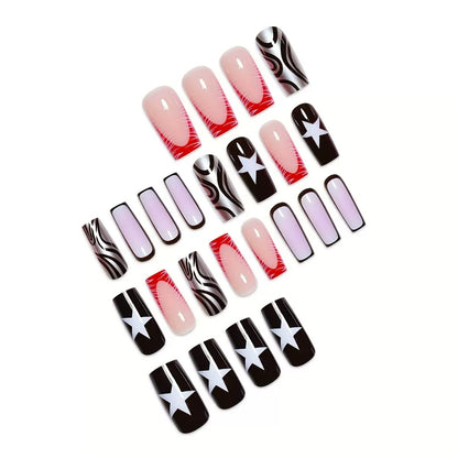 Graphic Artistic Press-On Nail Set Acalora