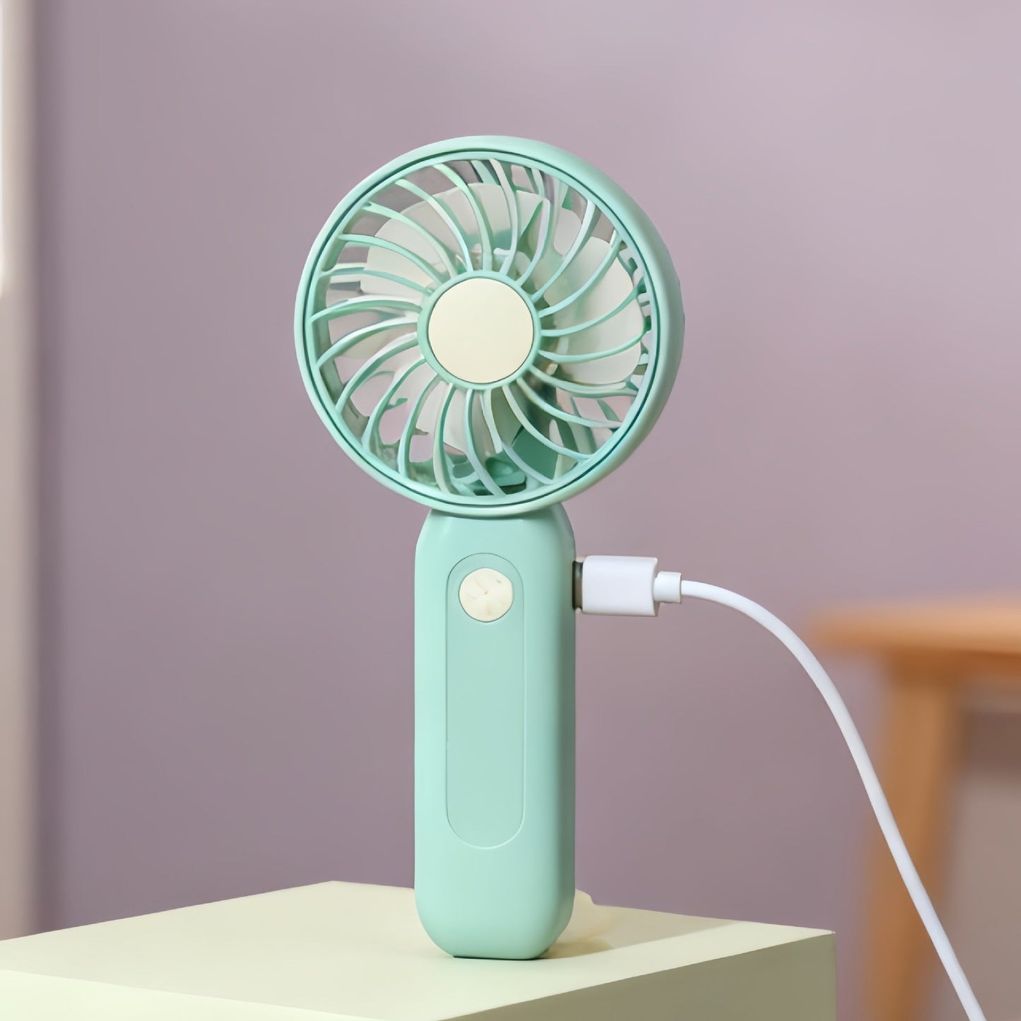 Ladies' Portable USB Handheld Fan with Ergonomic Grip Technology Brehn