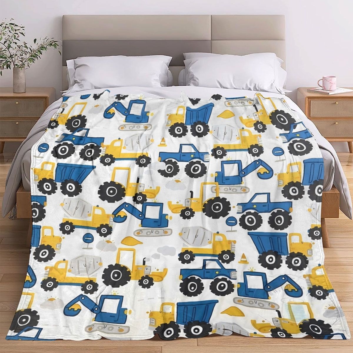 Cartoon-Themed Fleece Blanket