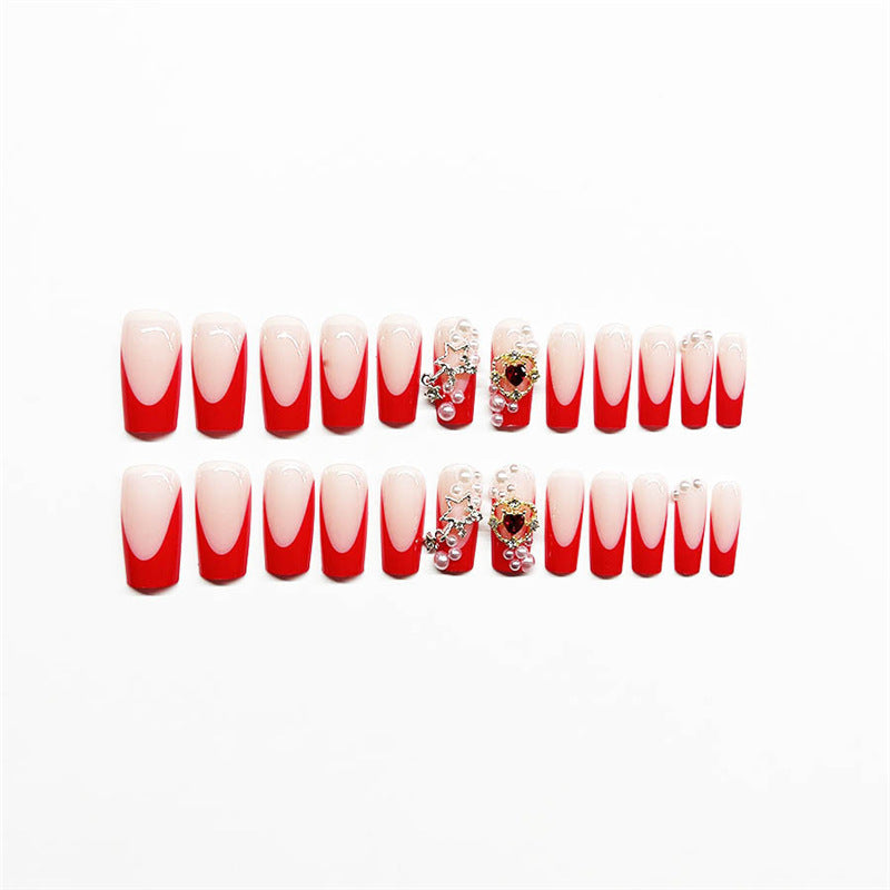 Decorative Pearl Accented Press-On Nails Acalora
