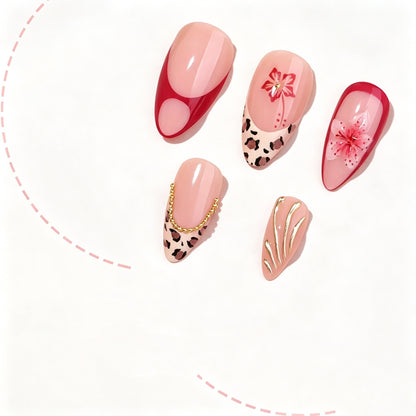 Floral Design Acrylic Nail Set Acalora