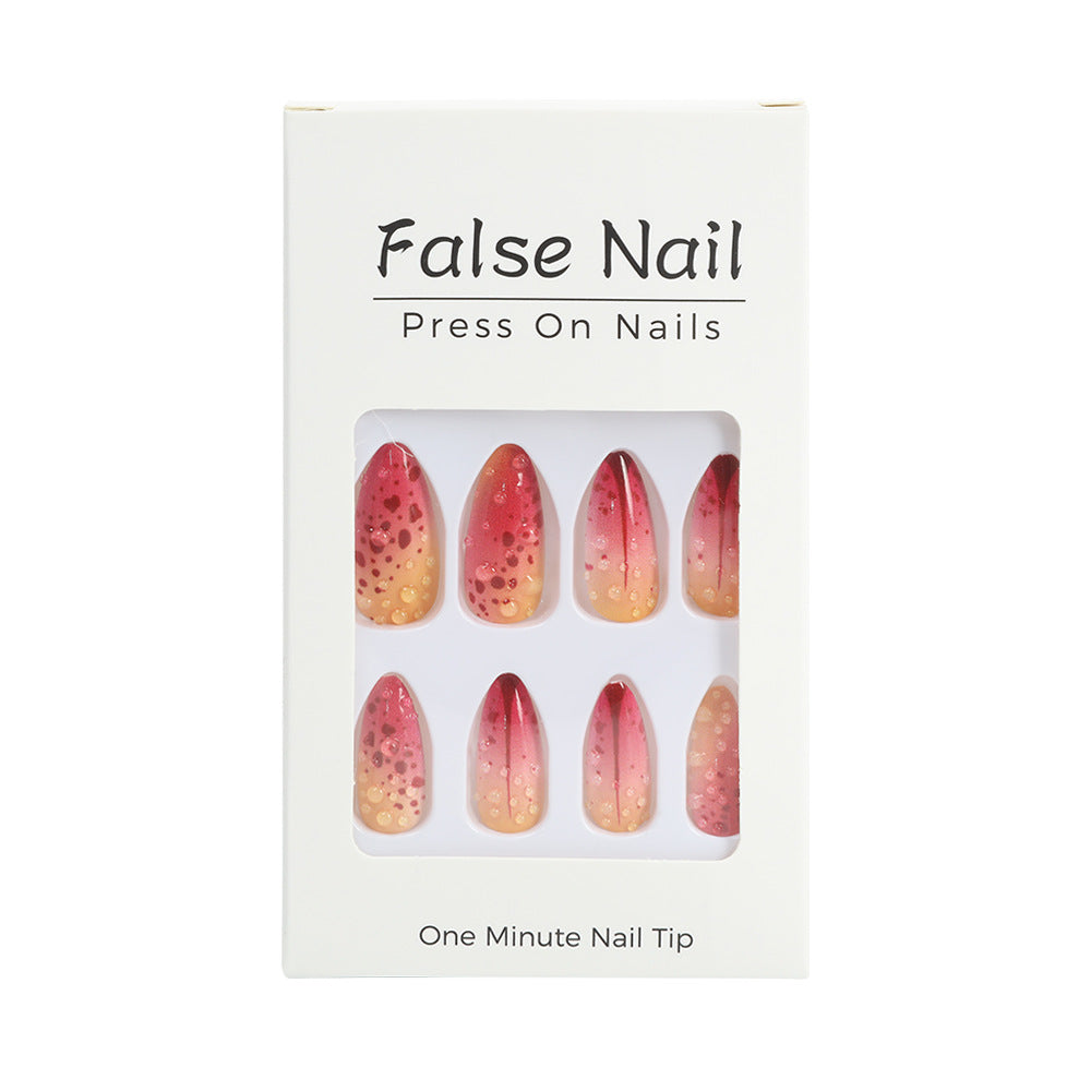 Creative artificial nails with appealing ombre and glitter effects Acalora