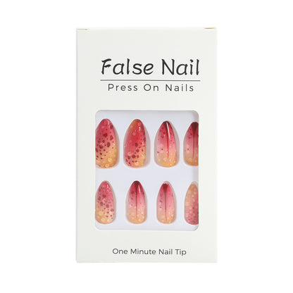 Creative artificial nails with appealing ombre and glitter effects Acalora