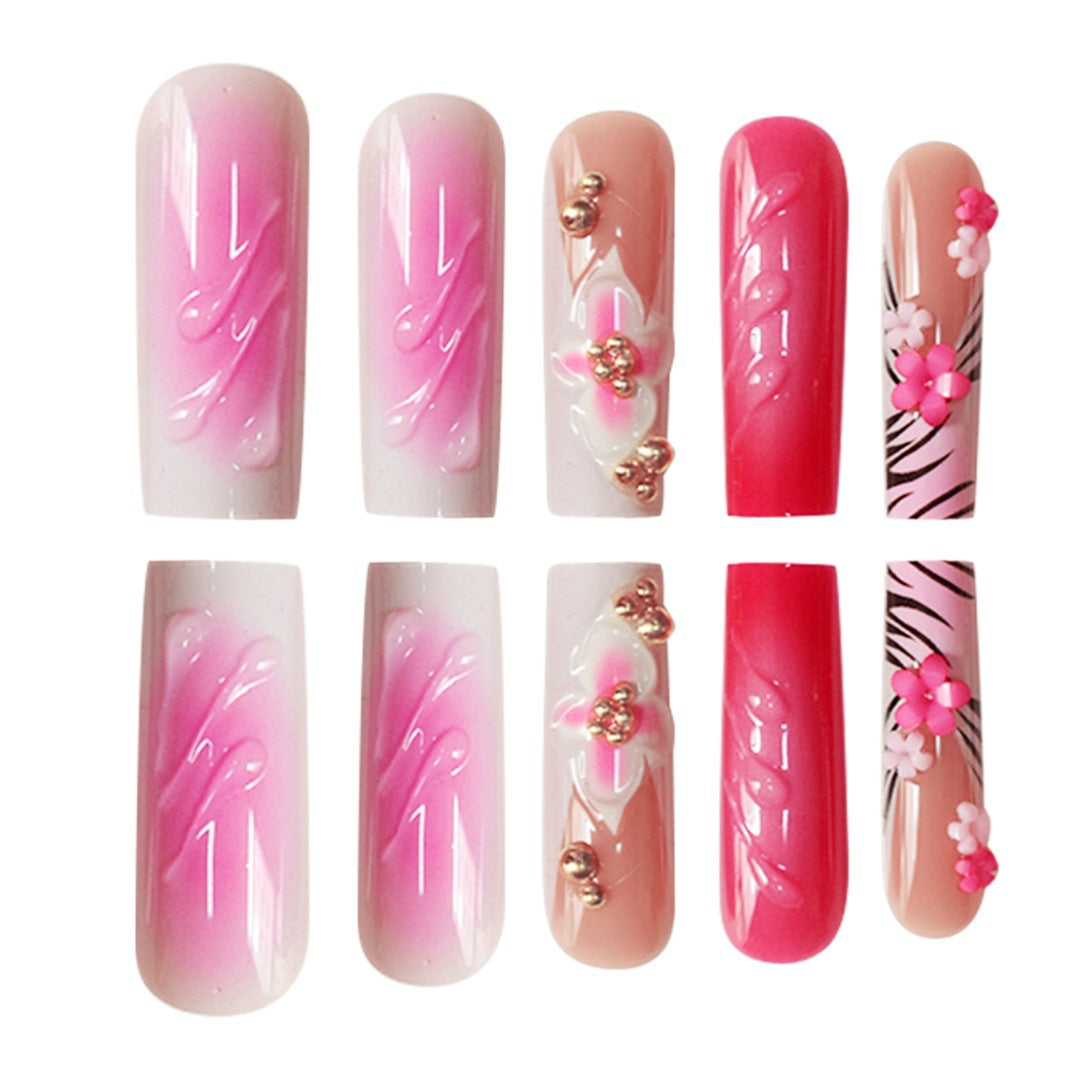 Floral 3D Nail Art Extensions Acalora