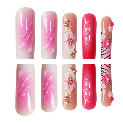 Floral 3D Nail Art Extensions Acalora