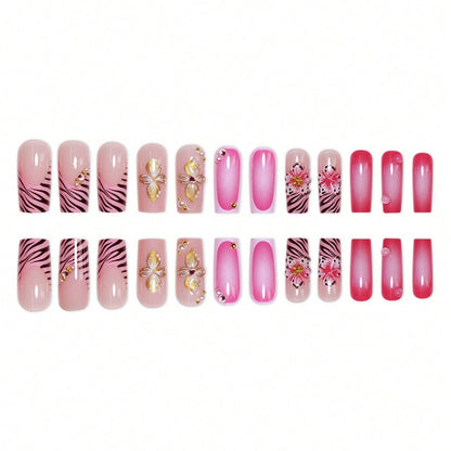 Artistic Floral Acrylic Nail Art Acalora