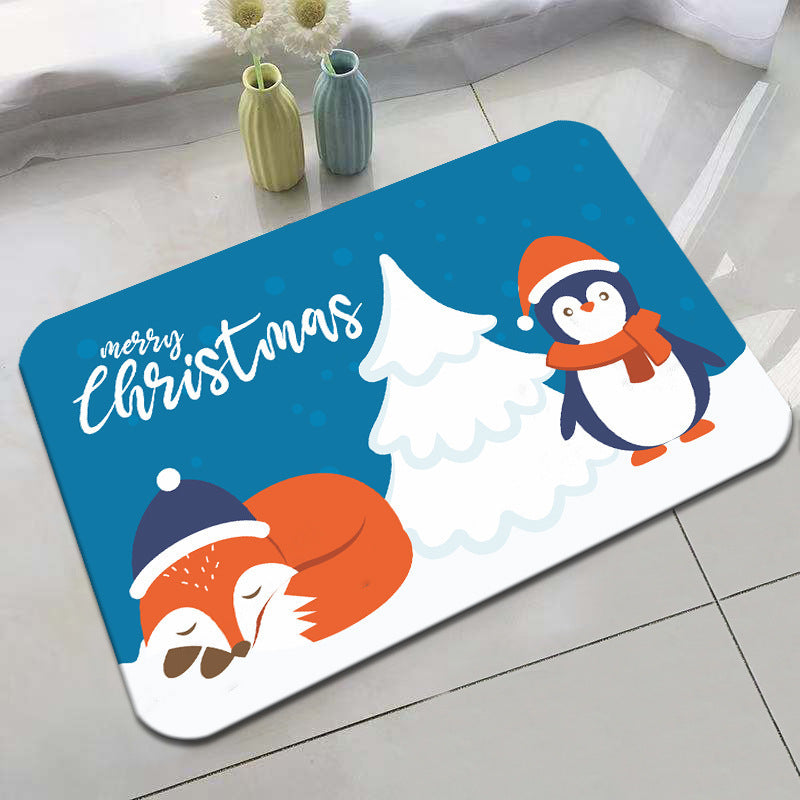 Festive Holiday-Themed Bath Mat