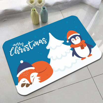 Festive Holiday-Themed Bath Mat