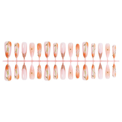 Elegant Floral Design Press-On Nails Art Set Acalora