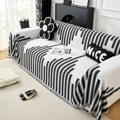 Cozy Decorative Fringe Sofa Throw Blanket