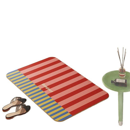 Colorful Striped Bath Mat