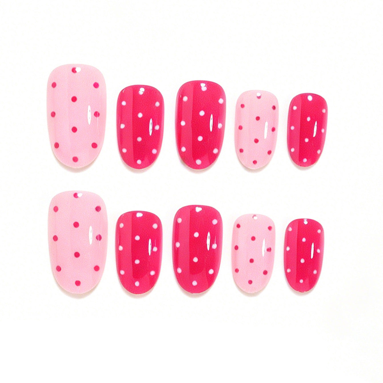 Artistic Polka Dot Press-On Nails Acalora