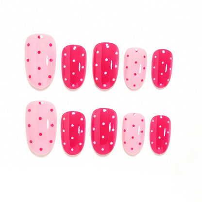 Artistic Polka Dot Press-On Nails Acalora
