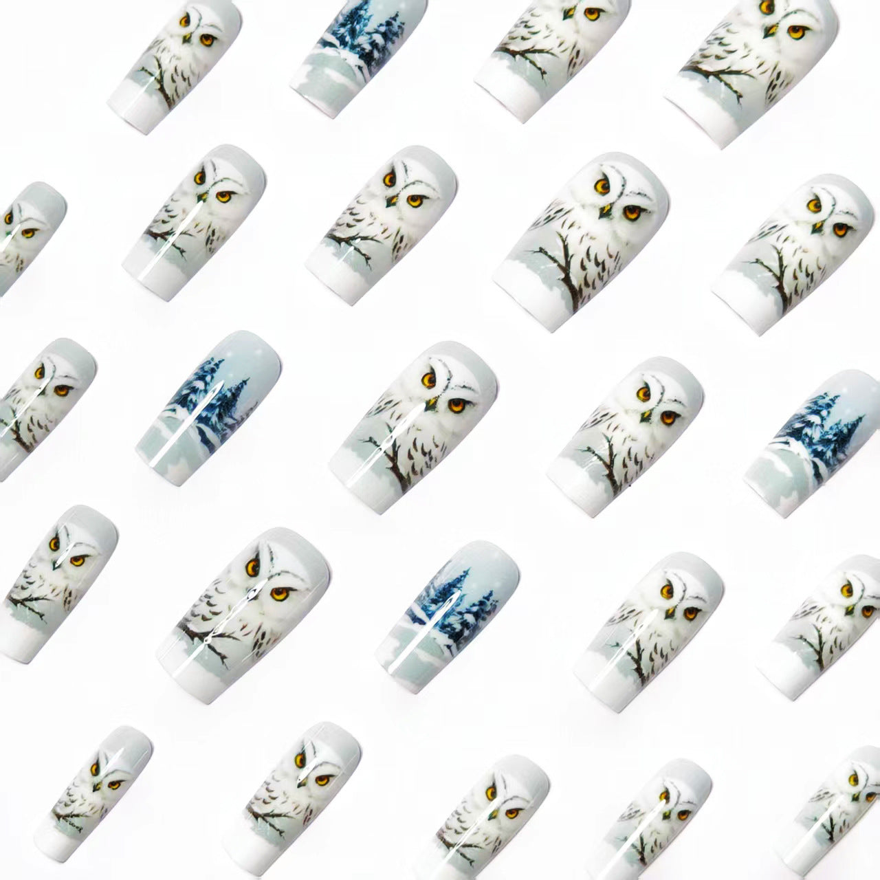 Snowy Owl-Inspired Holiday Nail Art Acalora