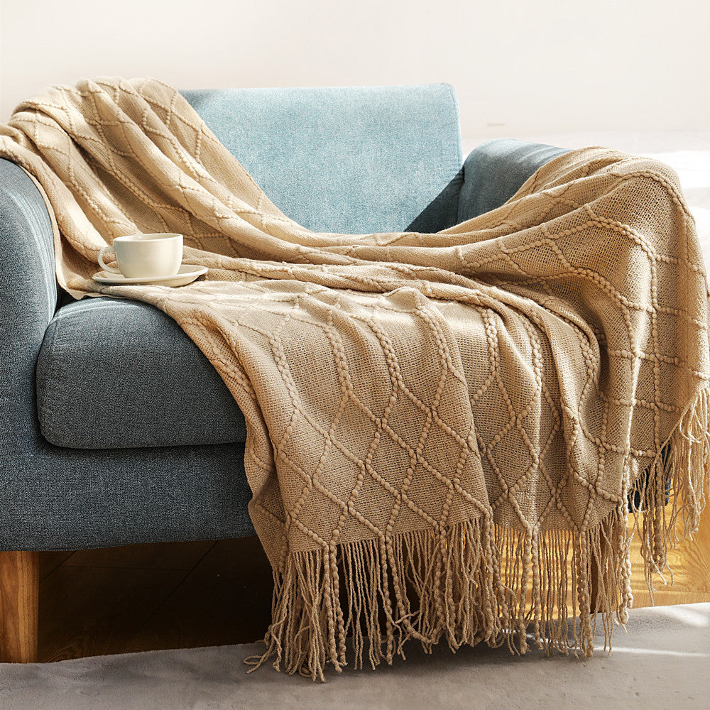 Luxurious Woven Textured Throw Blanket
