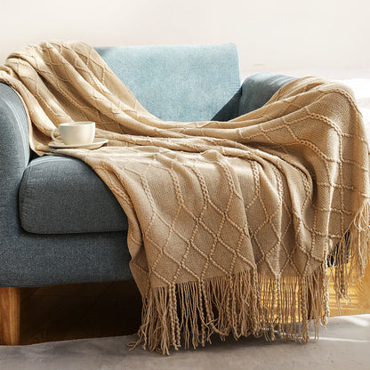 Luxurious Woven Textured Throw Blanket