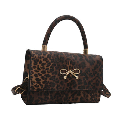 Stylish Animal Print Top Handle Handbag Acalora
